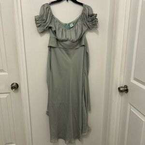 Elegant Green Selfie Leslie Fairy Siren Cottagecore Women's Dress Size Large